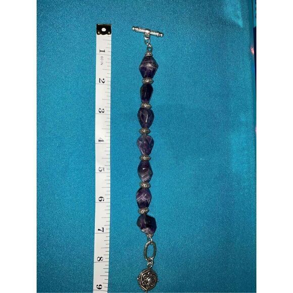 Natural Amethyst Bracelet - Picture 6 of 16